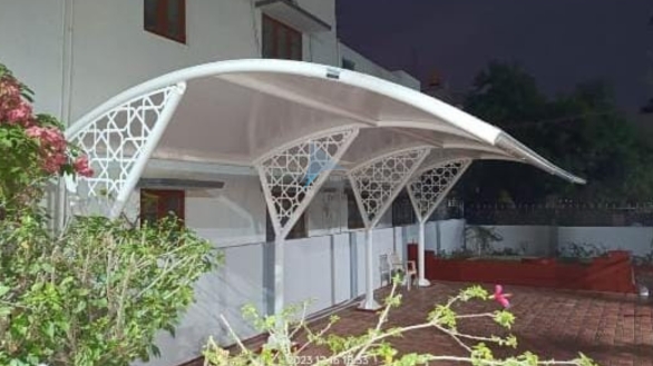 Modern Tensile Car Parking Shed Design for Home